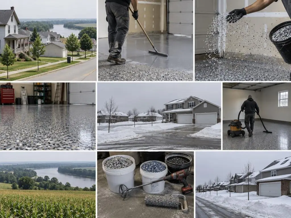 Epoxy Flake Floors in Cedar Rapids, IA